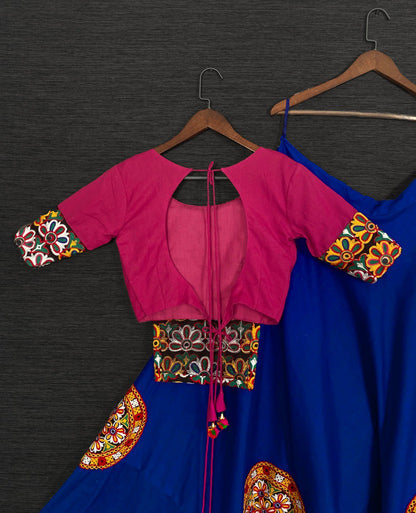 Buy Navratri Chaniya Choli Garba Dress Online Blue Color