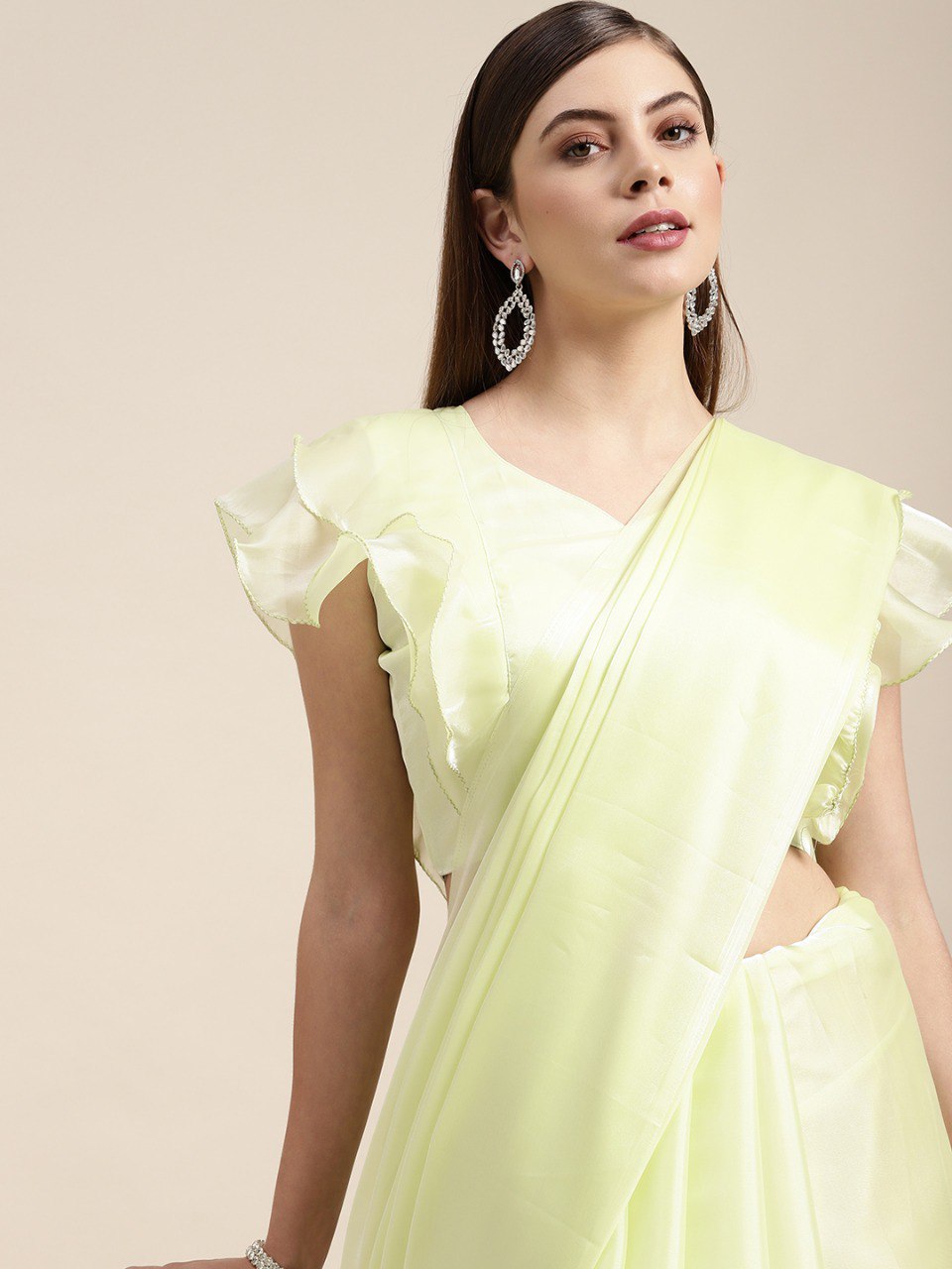 Buy Pista Color Latest Saree Collection Online in India