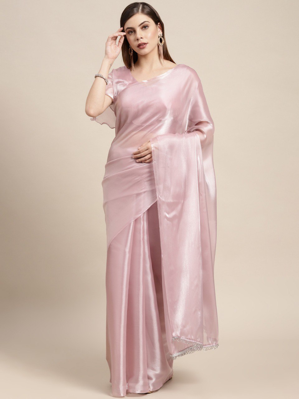 Buy Pink Color Latest Saree Collection Online in India - Joshindia