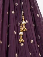Purple Color Chikankari Lehenga online in India - Joshindia