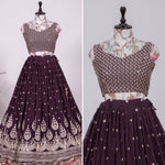 Purple Color Chikankari Lehenga online in India - Joshindia