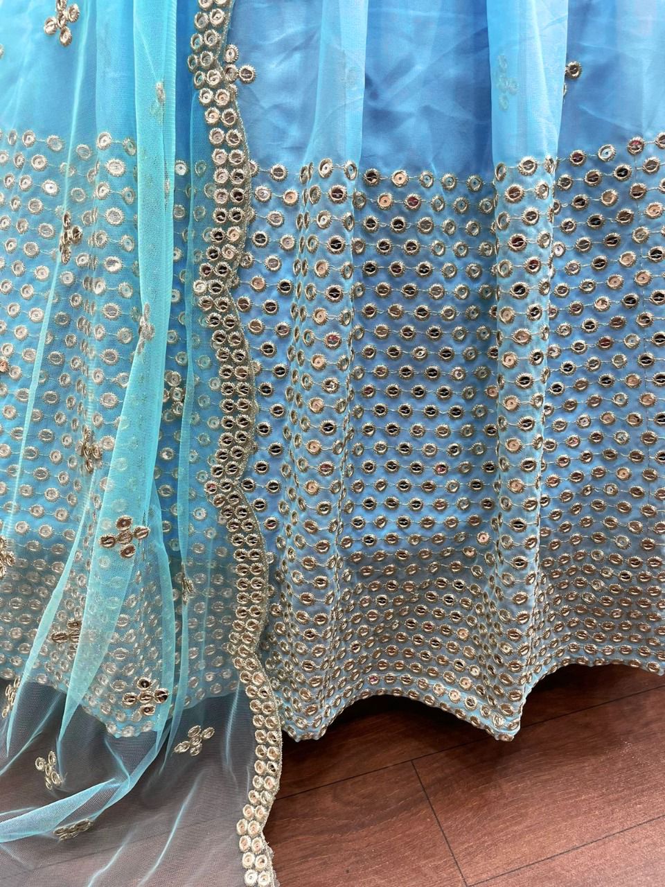 Sky Blue Color Lehenga Choli For Wedding Buy Now - Joshindia