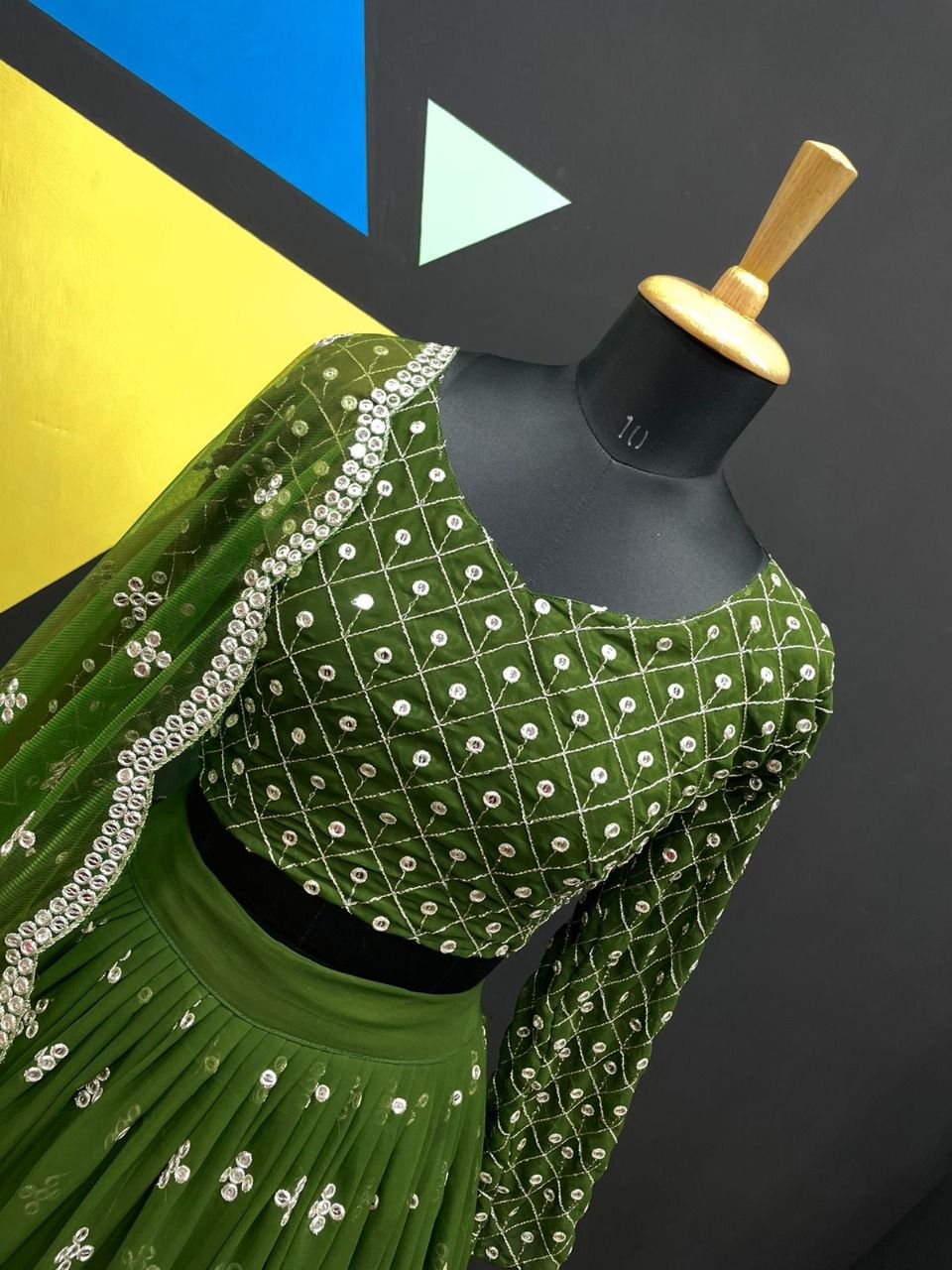 Green Color Lehenga Choli For Wedding Buy now - Joshindia
