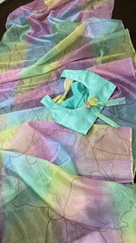 Beautiful Designer Organza Saree Buy Online In India - Joshindia