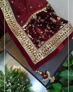 Maroon color Pakistani Wedding Dress Buy Online - Joshindia