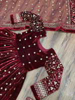 Maroon color Pakistani Wedding Dress Buy Online - Joshindia
