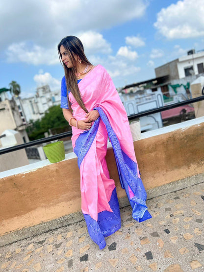 Baby Pink Ready To Wear Saree