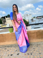 Baby Pink Ready To Wear Saree - Joshindia
