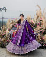 Purple Color lehenga choli for women Buy Online - Joshindia