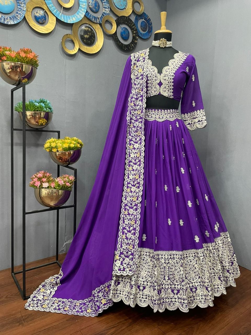 Purple Color lehenga choli for women Buy Online - Joshindia