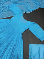 Amazing Sky Blue Color Kurta Set For Woman - Joshindia