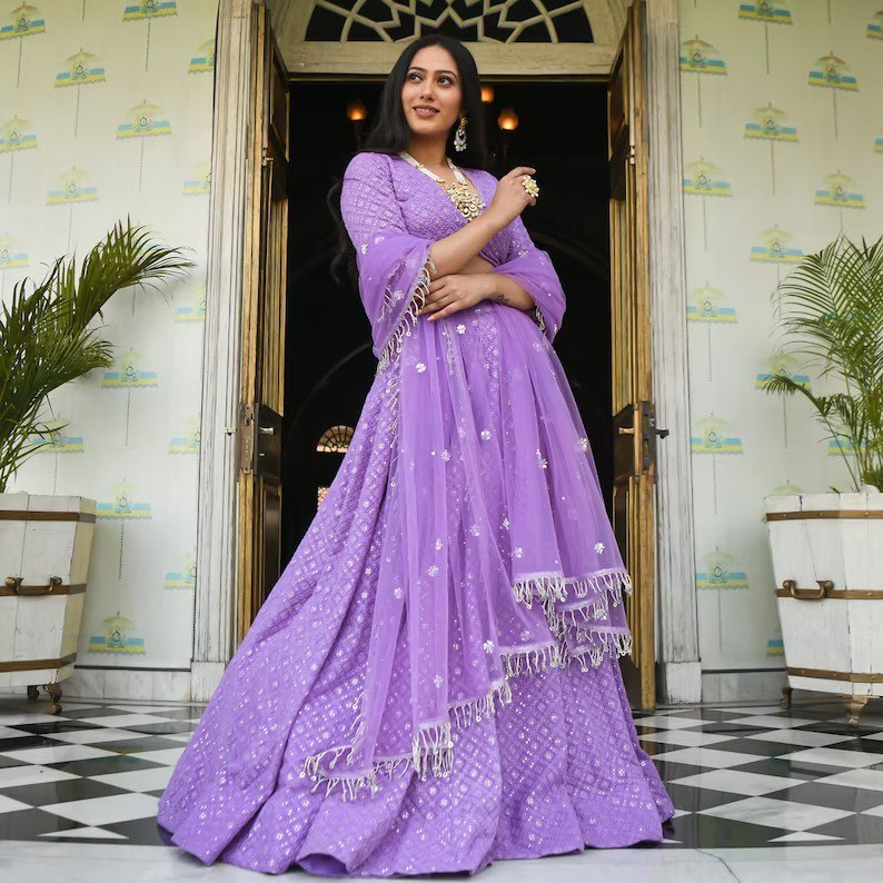 Lavender Lehenga Choli For Women Buy Online - Joshindia