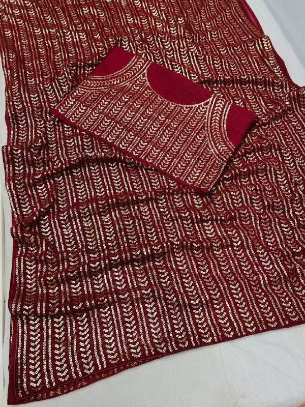 Beautiful Designer Bollywood Saree At Affordable Price - Joshindia