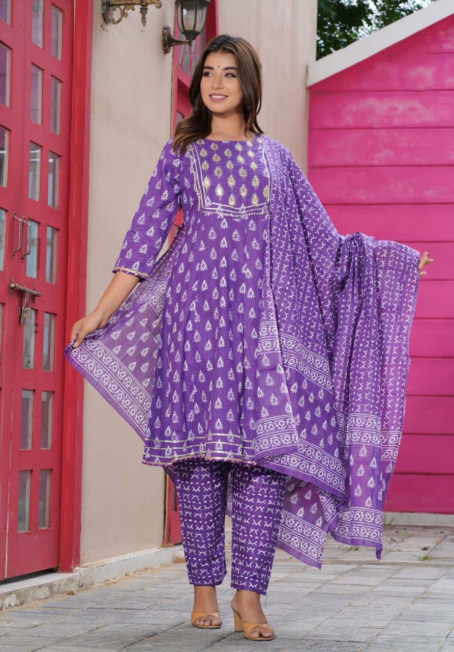 Amazing Purple Color Kurta Set at Josh India - Joshindia
