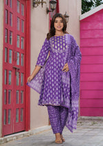 Amazing Purple Color Kurta Set at Josh India - Joshindia