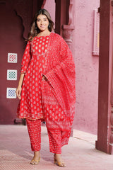 Amazing Orange Color Kurta Set at Josh India - Joshindia