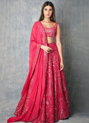 Latest Pink color lehenga choli for wedding function at affordable price - Joshindia